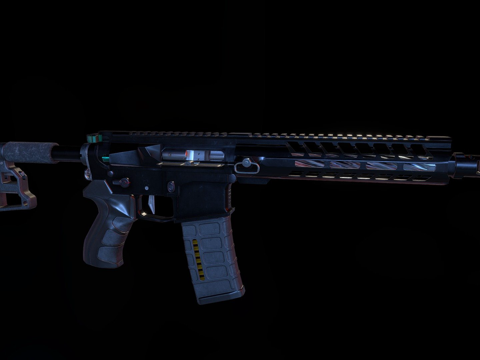 突击步枪3d模型 