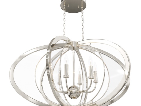  阿默斯特椭圆吊灯3d模型 