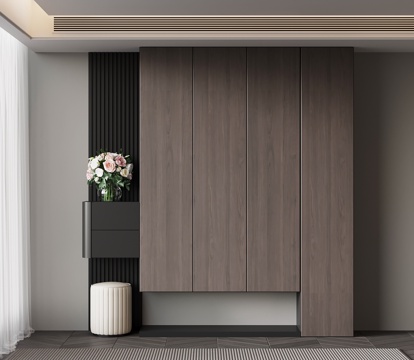 现代意式玄关柜 鞋柜su模型