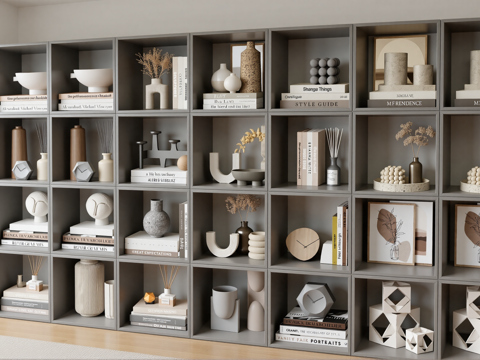  现代装饰柜su模型 