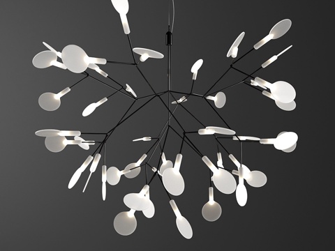  Moooi Heracleum II 小型吊灯 黑色款3d模型 