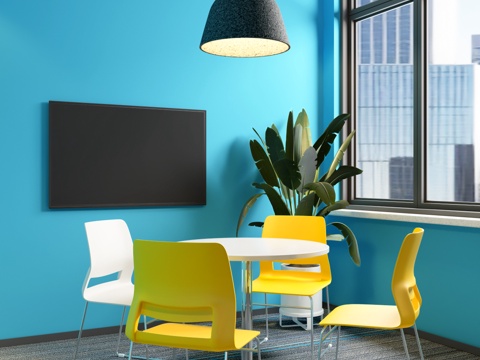  现代简约小洽谈室 接待室 小会议室 研讨室 等候室3d模型 