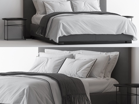  BAUCI - B&B品牌奥维迪奥床3d模型 