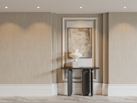 现代条案端景背景su模型