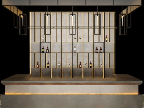  阁楼酒吧3d模型 