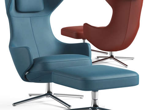  Grand Repos扶手椅与脚凳3d模型 