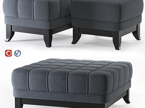  雪纺与罗马帘组合窗帘3d模型 