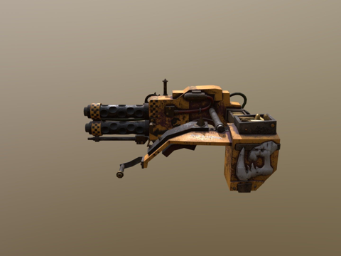  兽人掠夺者大枪坏月亮3d模型 