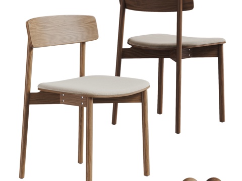  Tradition 北欧单椅组合 餐椅 木椅su模型 