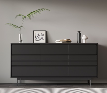  现代意式玄关柜 边柜su模型 