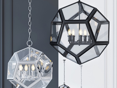  Eichholtz约克郡M黑色吊灯3d模型 