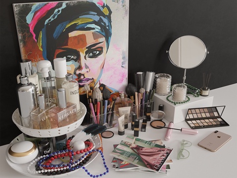  化妆品套装013d模型 