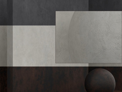  无缝材料 - 混凝土灰泥套装963d模型 