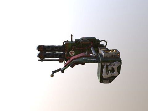  兽人掠夺者大枪3d模型 