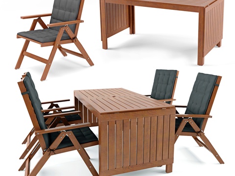  宜家ÄPPLARÖ桌椅3d模型 