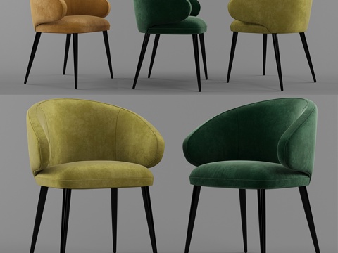  深屋。毕尔巴鄂椅。3d模型 