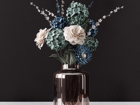  装饰鲜花3d模型 