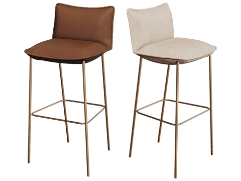 现代吧椅 巴凳 高脚椅 高脚凳 休闲椅su模型