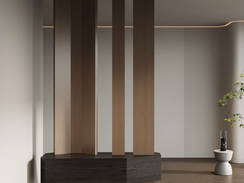  现代意式玄关su模型 