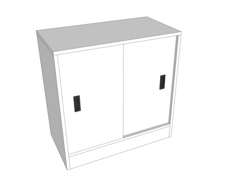  文件柜 办公家具su模型 