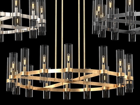  RAVELLE ROUND CHANDELIER 483d模型 
