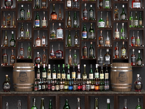  含酒精酒架-283d模型 