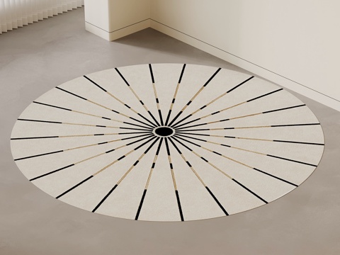 现代地毯 圆形地毯su模型