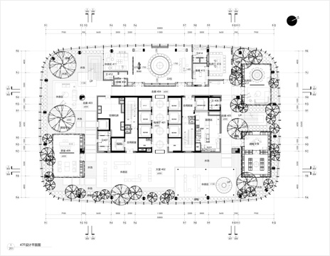休闲会所平面布置图cad施工图