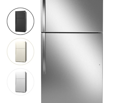  惠而浦33英寸宽顶置冷冻室冰箱3d模型 