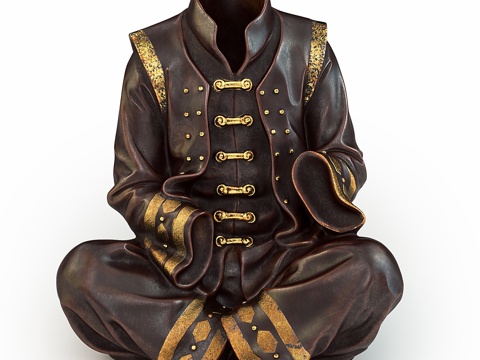  木质花瓶3d模型 