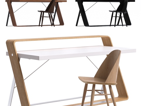  Watts书桌与Synnes餐椅3d模型 