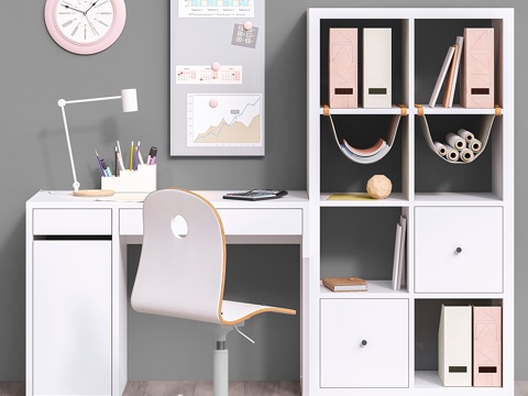  工作区套装43d模型 