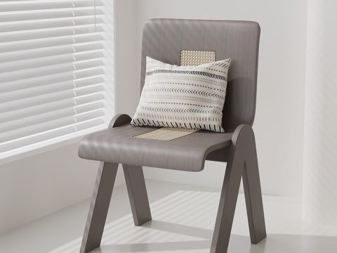  侘寂中古椅子 餐椅su模型 