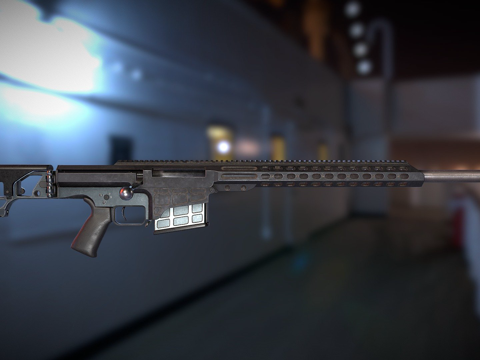  巴雷特MRAD狙击步枪3d模型 