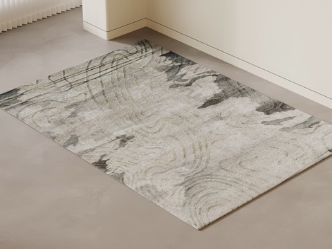 新中式地毯su模型