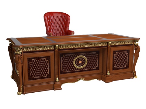  Arca总统办公桌·总统扶手椅3d模型 