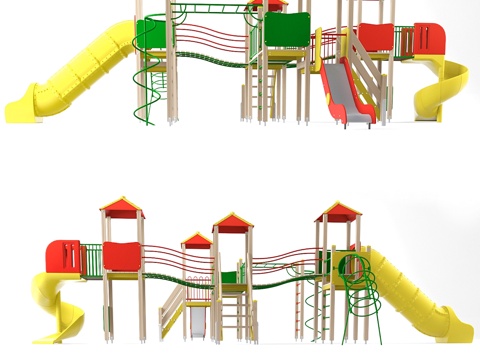  儿童游戏组合133d模型 
