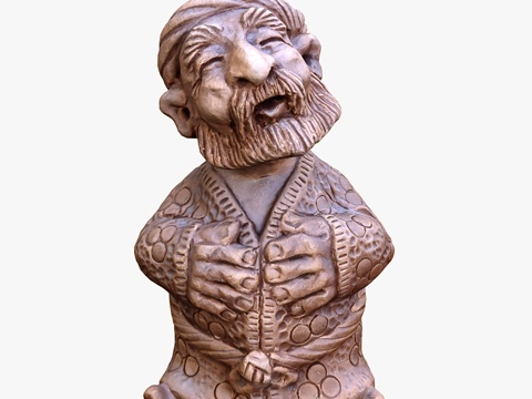  陶塑小人巴拜3d模型 
