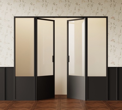 法式复古双开门 四开门su模型