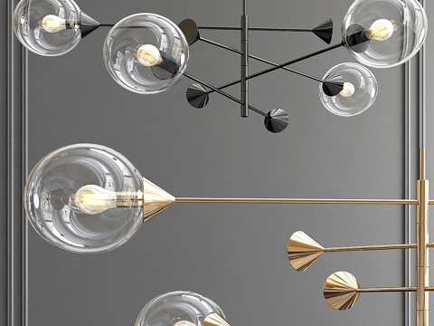  乔尔杰蒂剑玉吊灯3d模型 