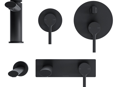  凤凰水龙头鲜活系列椭圆款3d模型 