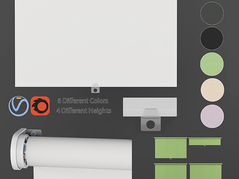  宜家Tupplyur卷帘窗帘3d模型 