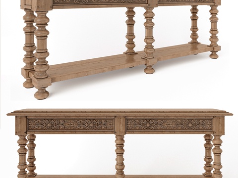  Hooker家具客厅Bexar腿猎板3d模型 