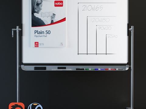  NOBO Prestige磁性白板3d模型 