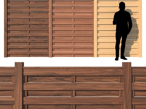  木栅栏三号3d模型 