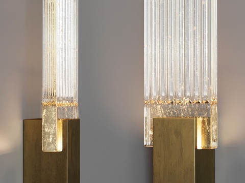  Holly Hunt褶皱玻璃壁灯3d模型 