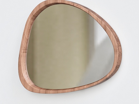  中世纪不对称壁镜3d模型 