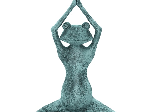  拉伸瑜伽青蛙摆件3d模型 