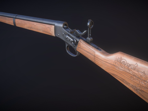  雷明顿转轮步枪3d模型 
