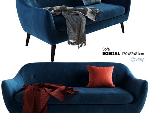  宜家埃格达尔沙发3d模型3d模型 